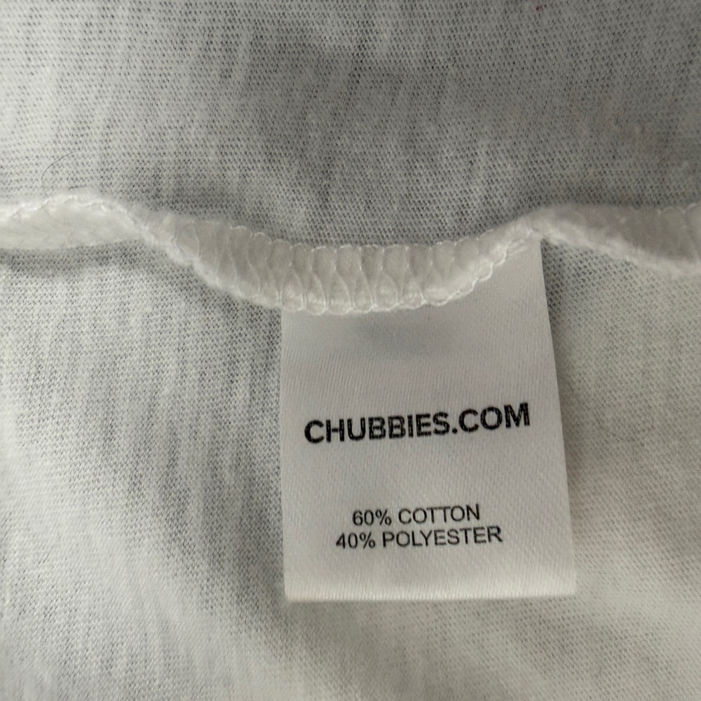 Chubbies “Skys Out Thighs Out” Tropical Graphic Pocket T-Shirt Medium - Picture 6 of 8